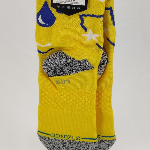 NWT Stance x NBA GOLDEN STATE LANDMARK Crew Socks Size L - Picture 8 of 9